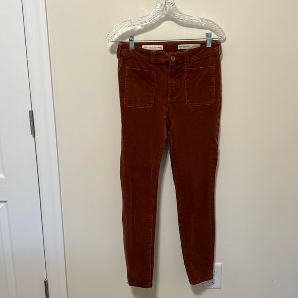 Anthropologie Pilcro and the Letterpress High-Rise Skinny Corduroys / Size 26